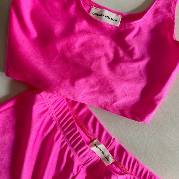 Worn ONCE! Pink Biker Set - Picture 2 of 2